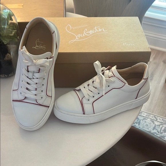 Christian Louboutin Shoes - Christian Louboutin White and Red Athletic Shoes